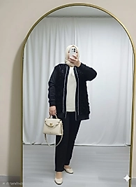 Kadın Siyah Gül Detaylı Takım