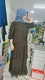 Sandey acı kahve etekli takım