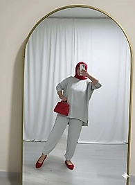 kadın gri oysho şalvar takım