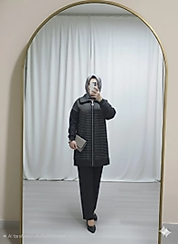 Kadın Siyah Taşlı Alt Üst Takım