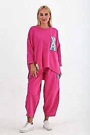 XOX pembe Kot Detaylı Takım