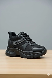 Kadın Siyah (Leave Your Mark) Yüksek Taban  Spor Ayakkabı